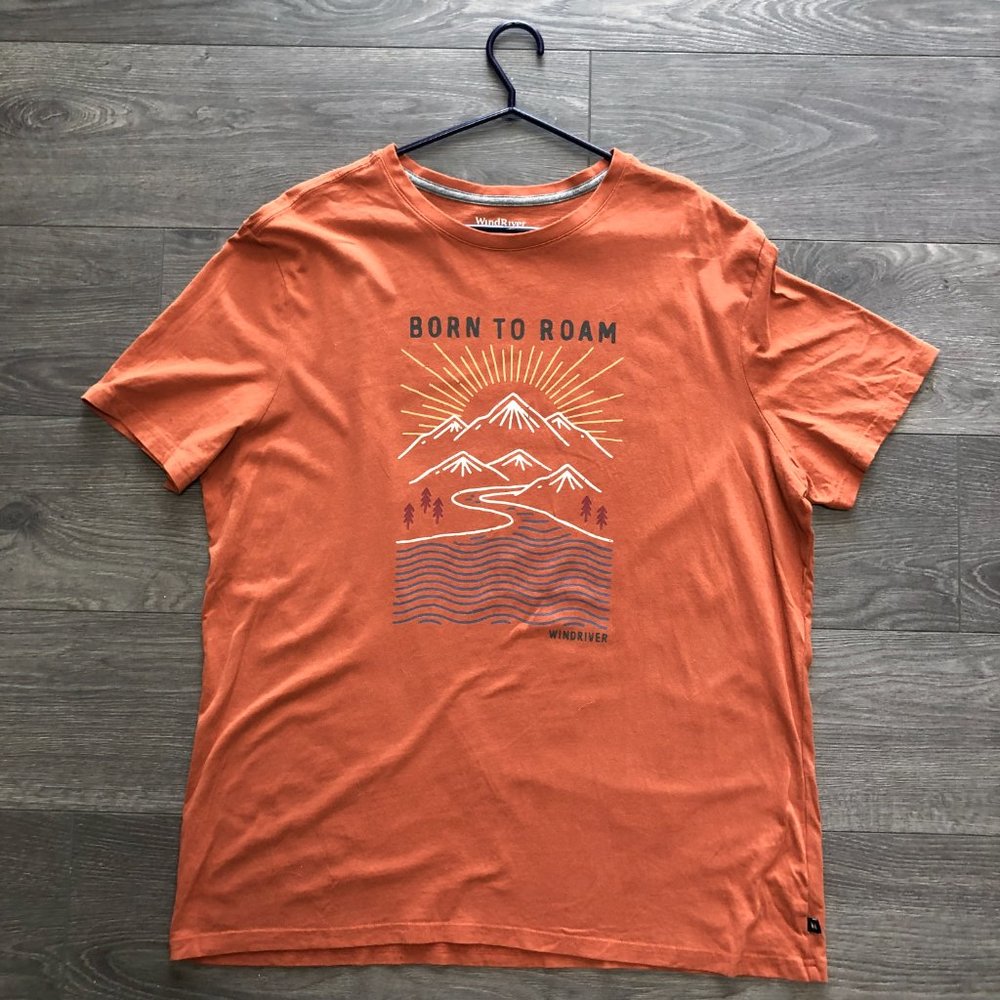 Born to Roam Orange Shirt Size XL Windriver outfiting Co.
